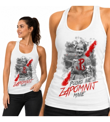 Damski tank-top POLSKO NIE ZAPOMNIJ MNIE